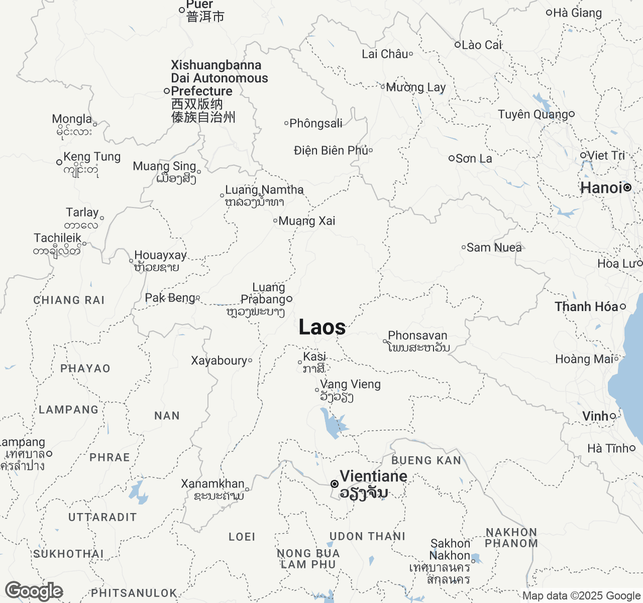 Map of Laos